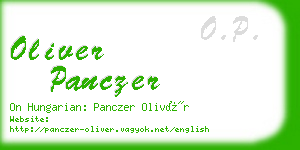 oliver panczer business card